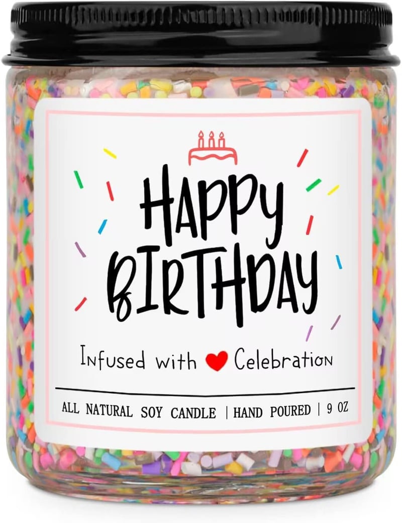 Birthday Candle Gift for Women & Men - Handmade Vanilla Cream Scent