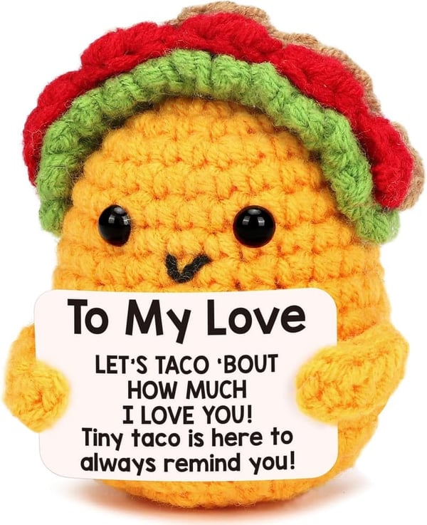 Handmade Crochet Taco Gift for Couples on Valentine's Day