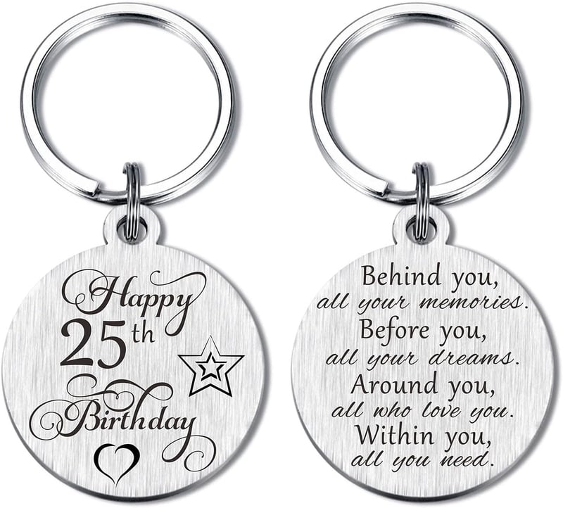 Engraved Double-Sided Keychain Gift for Birthdays