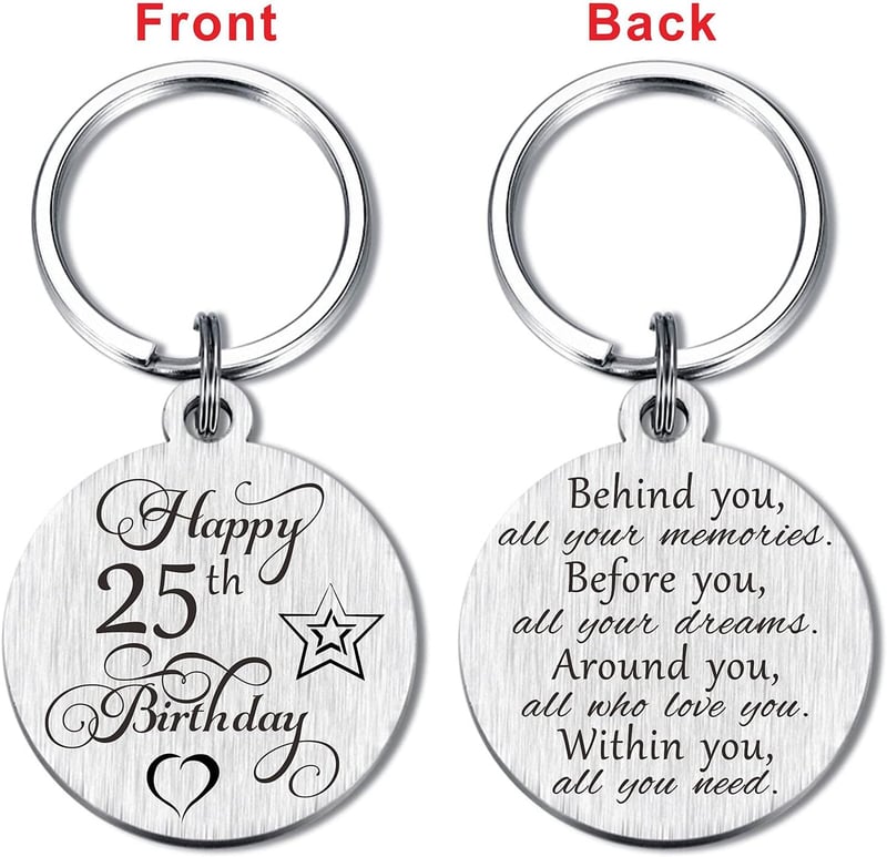 Engraved Double-Sided Keychain Gift for Birthdays