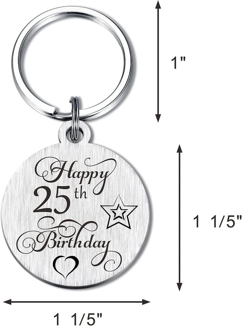Engraved Double-Sided Keychain Gift for Birthdays