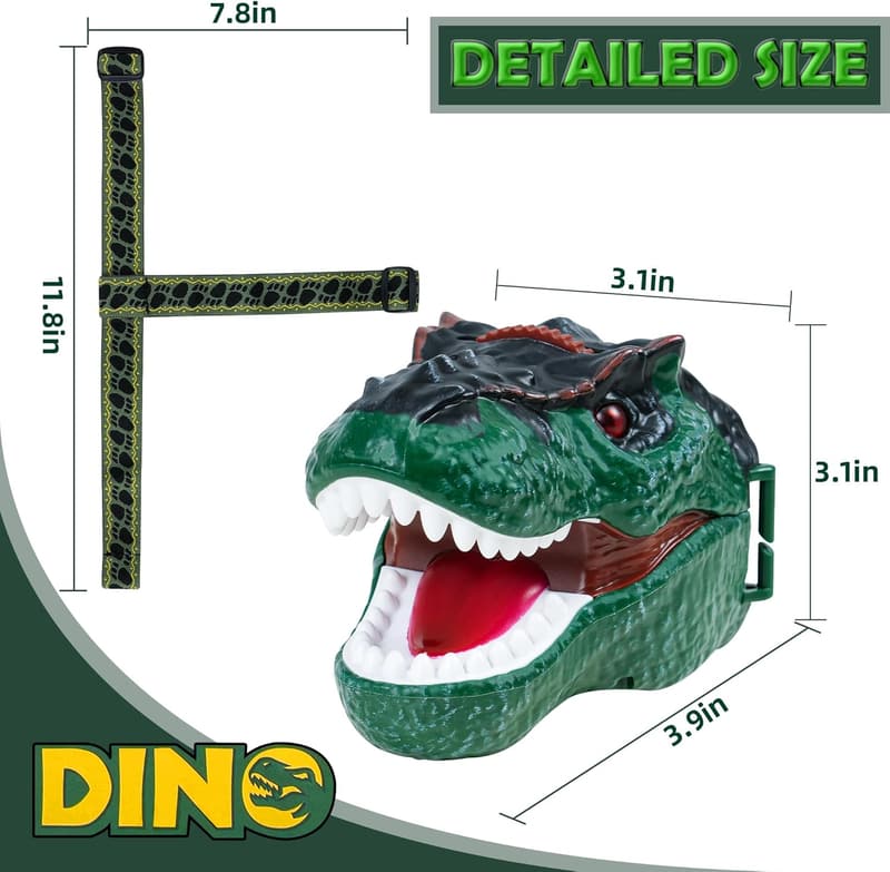 Kids' T-Rex Headlamp with Roar Sound & LED Projection