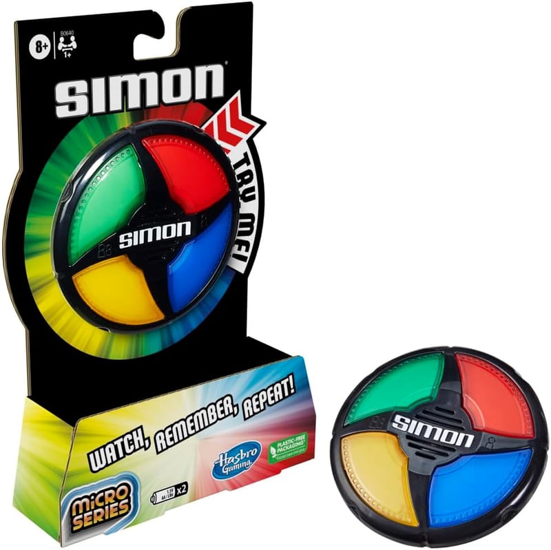 Simon Micro Electronic Game - Compact Classic Fun for Kids 8+