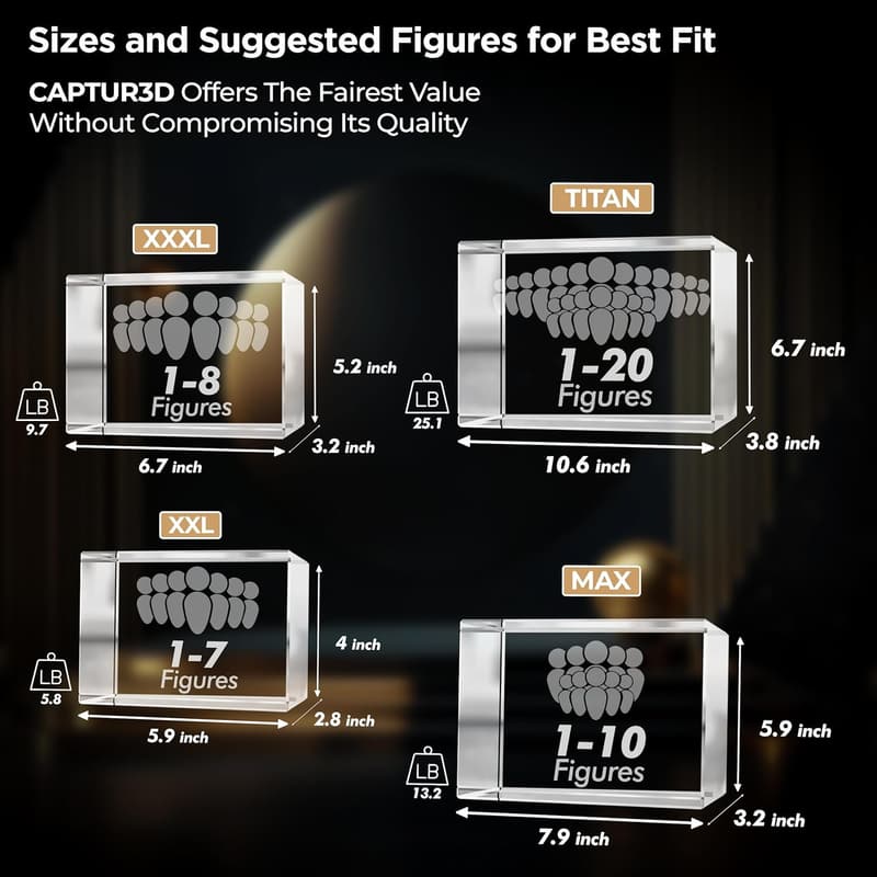 Personalized 3D Crystal Photo Cube for Memorial Gifts