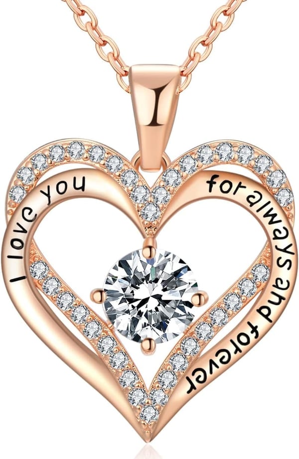 18K Rose Gold Necklace - Birthday Gift for Women