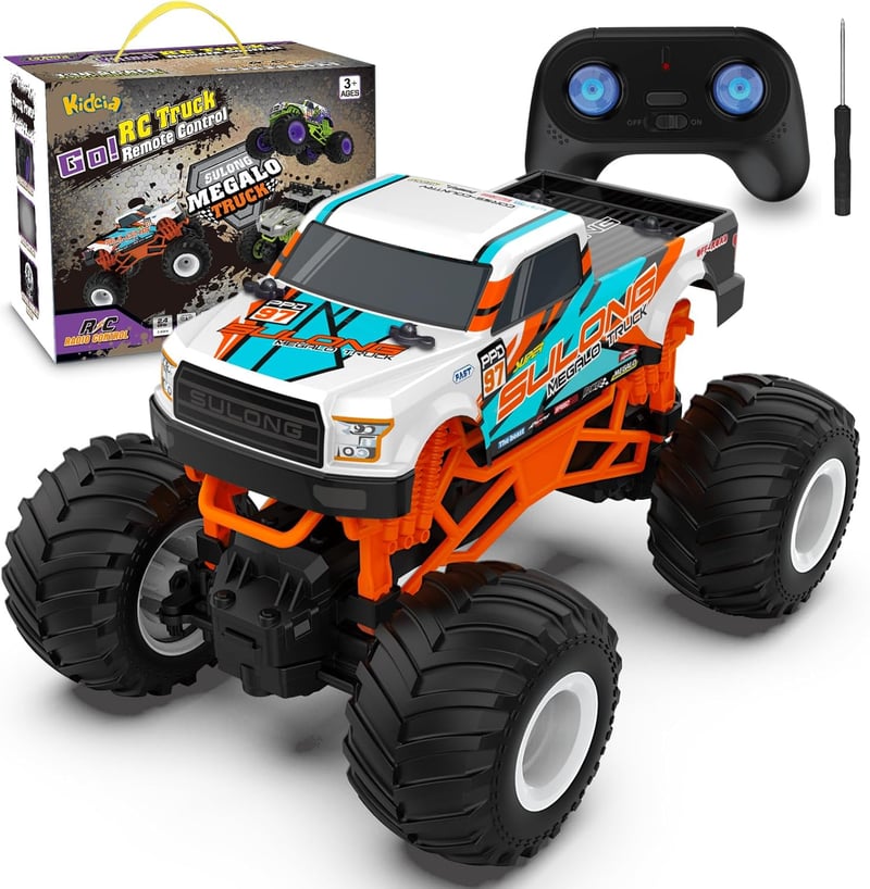 All-Terrain RC Monster Truck for Kids, 1:16 Scale, 20 Km/h