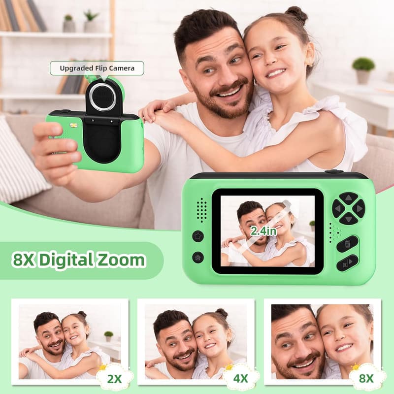 Kids Digital Camera for Ages 3-12 - Birthday Gift with 32GB SD Card