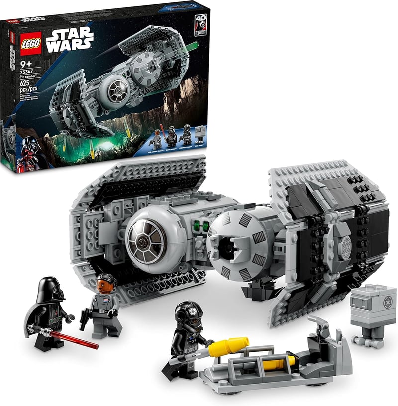 LEGO Star Wars TIE Bomber Model Kit with Darth Vader & Gonk Droid