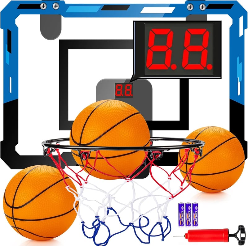 Indoor Mini Basketball Hoop for Kids & Teens - Scorer & Accessories