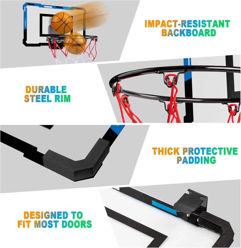 Indoor Mini Basketball Hoop for Kids & Teens - Scorer & Accessories