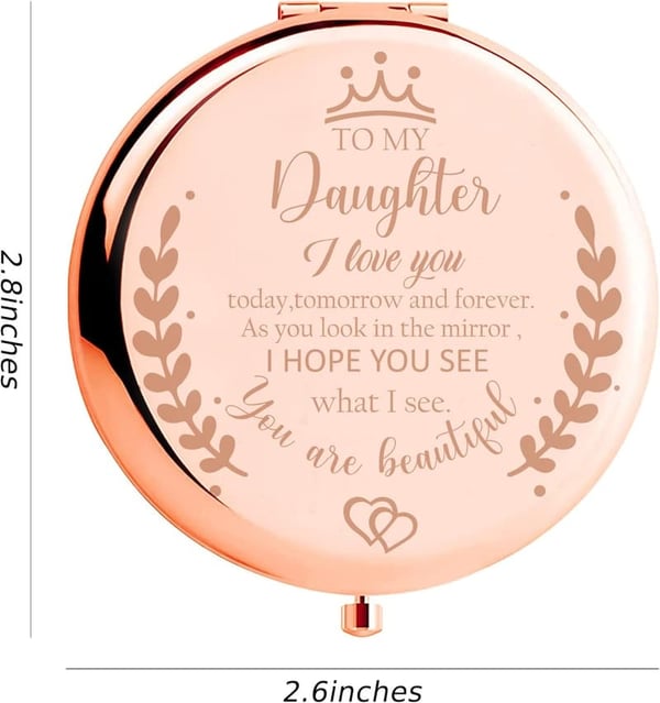 Birthday Gift for Daughter - Makeup Compact Mirror from Mom