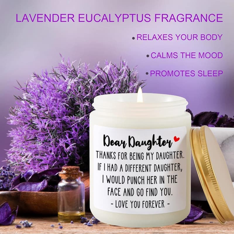 Birthday Gift for Daughter - Lavender Scented Candle