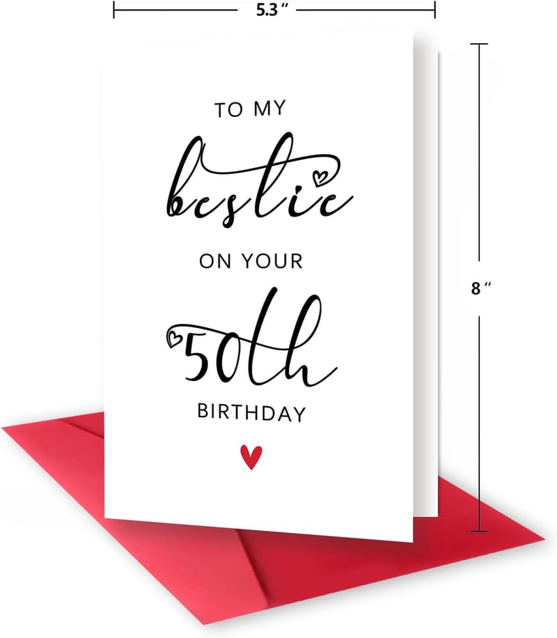 50th Birthday Card for Her Best Friend