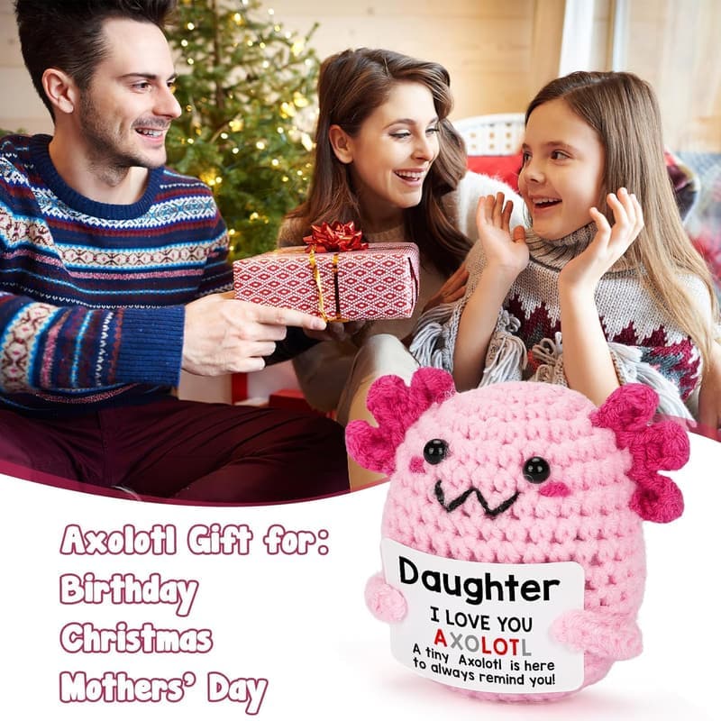 Mini Crochet Axolotl Gift for Teen Girls - Perfect for Mother's Day