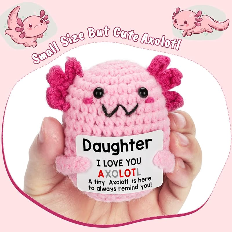 Mini Crochet Axolotl Gift for Teen Girls - Perfect for Mother's Day