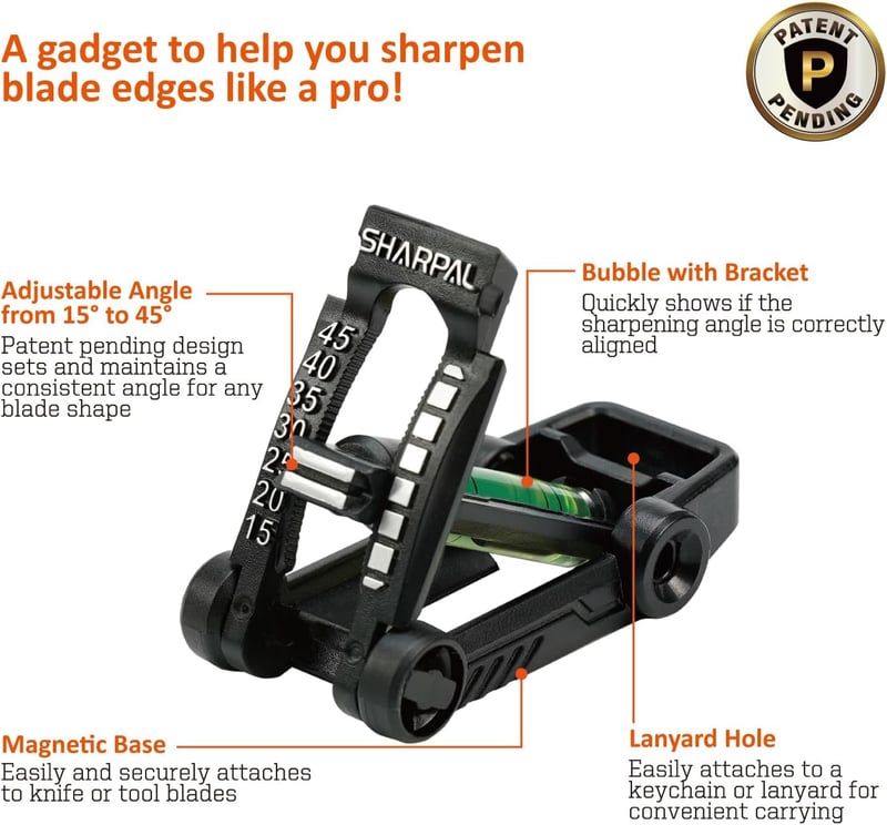 Knife Sharpening Angle Guide & Whetstone Sharpener (15°-45°)