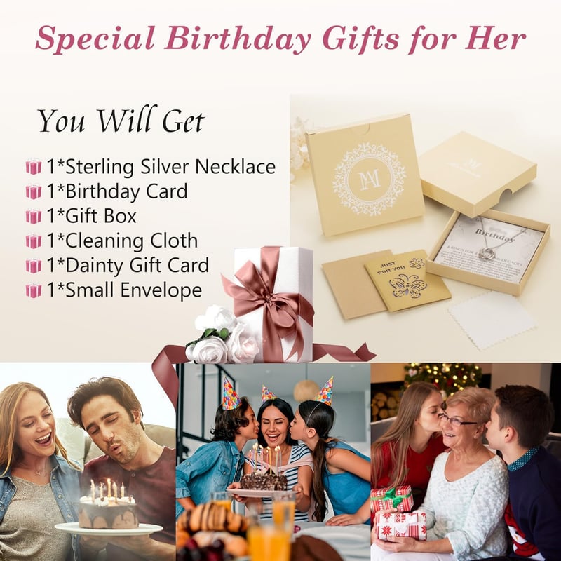 Sterling Silver Birthday Necklace for Women - Decade Jewelry