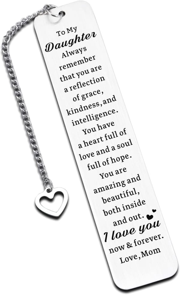 Valentine's Day Gift for Daughter - Personalized Bookmark