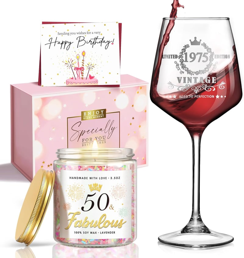 50th Birthday Vintage Gift for Women, Friends, Mom