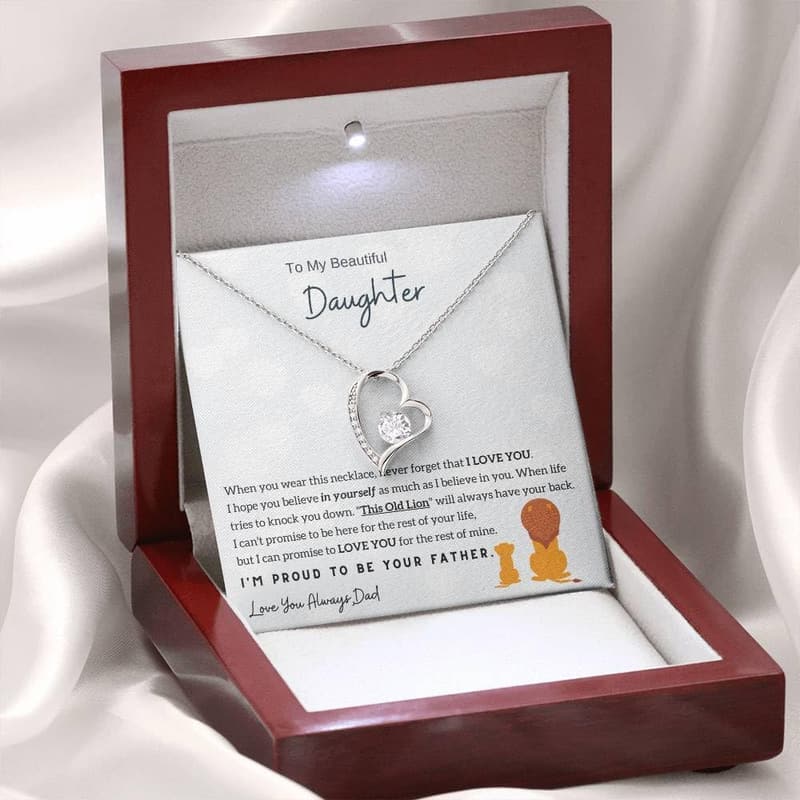 Father-Daughter Necklace - Forever Love Gift for Dads