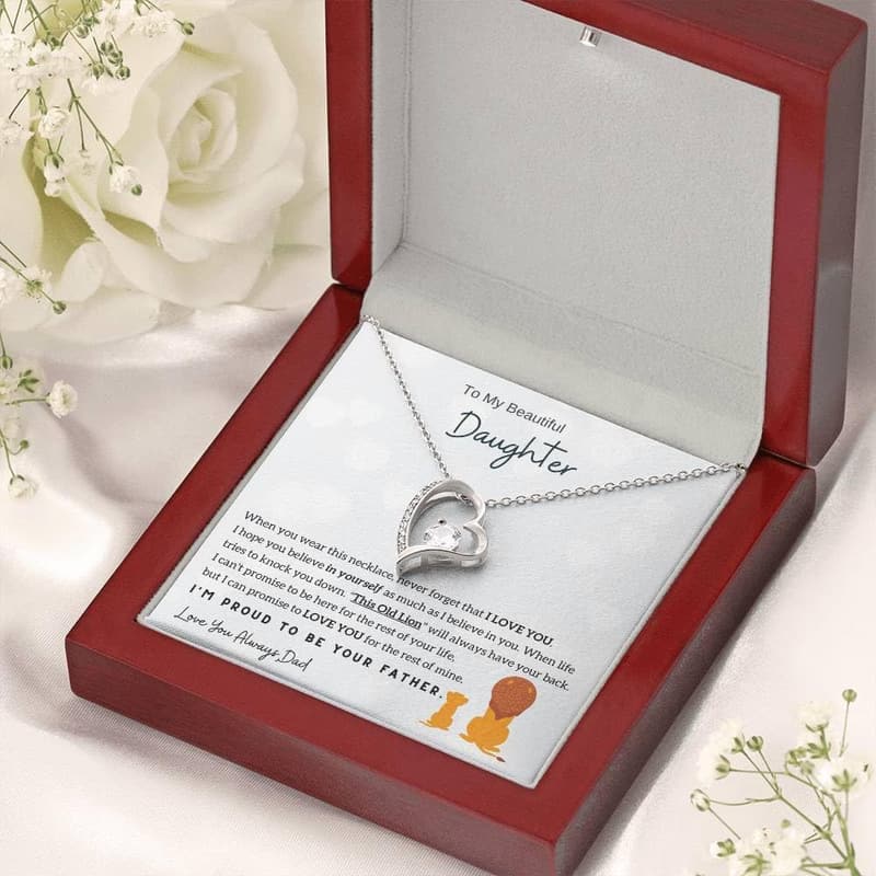 Father-Daughter Necklace - Forever Love Gift for Dads