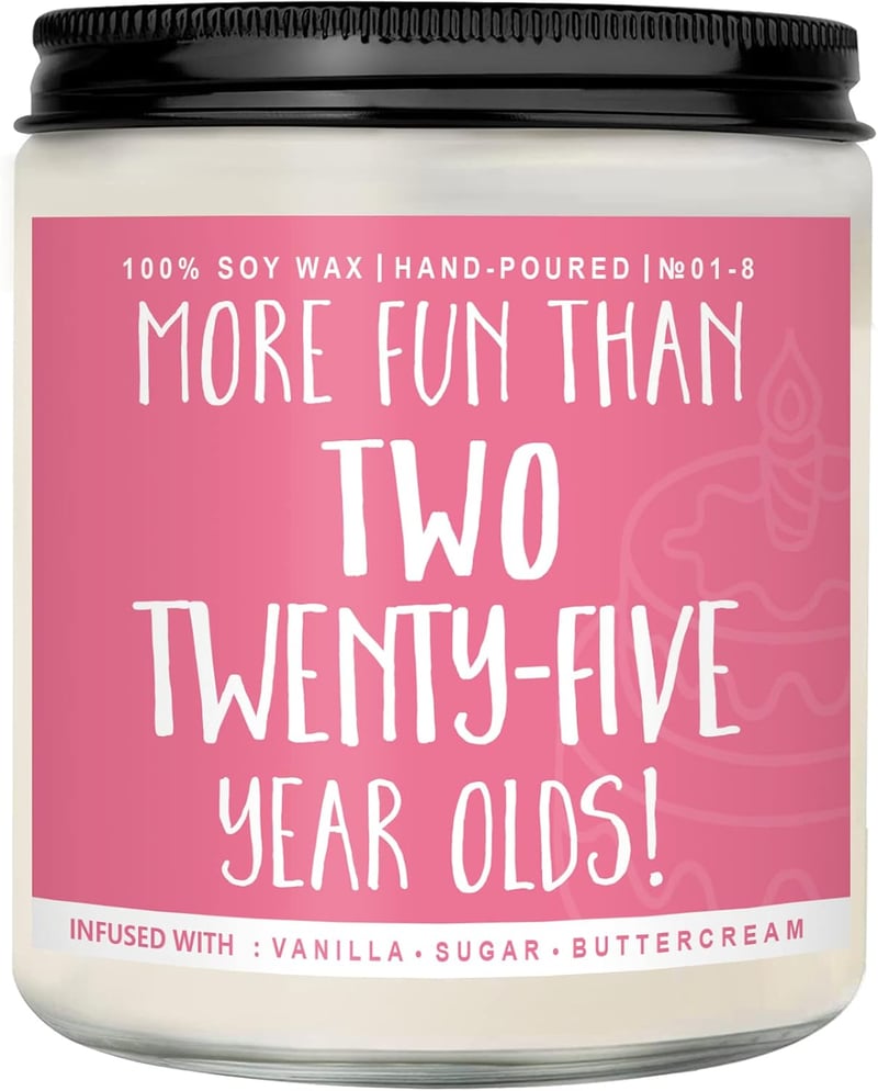 50th Birthday Vanilla Cream-Scented Candle for Women