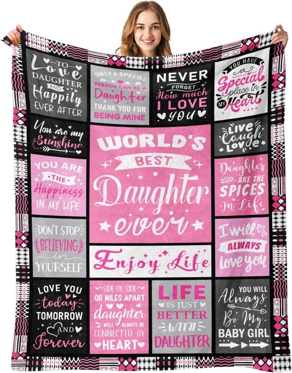 Birthday Blanket Gift for Daughter - Personalized 50