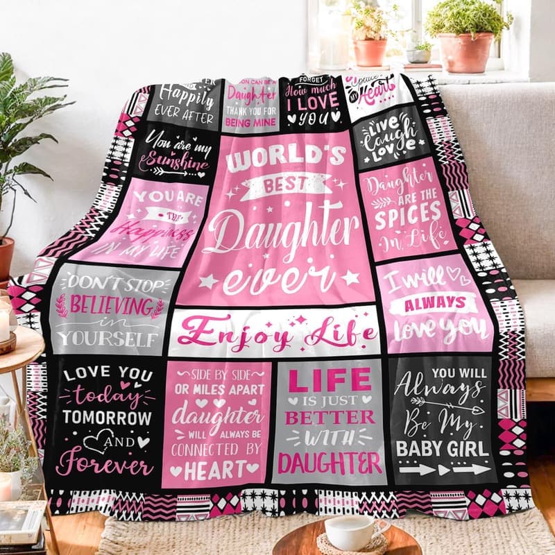 Birthday Blanket Gift for Daughter - Personalized 50
