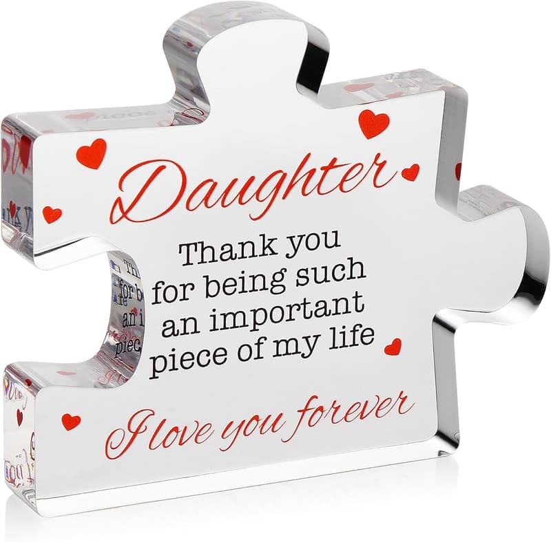 Engraved Acrylic Block Puzzle - Daughter Gifts from Parents
