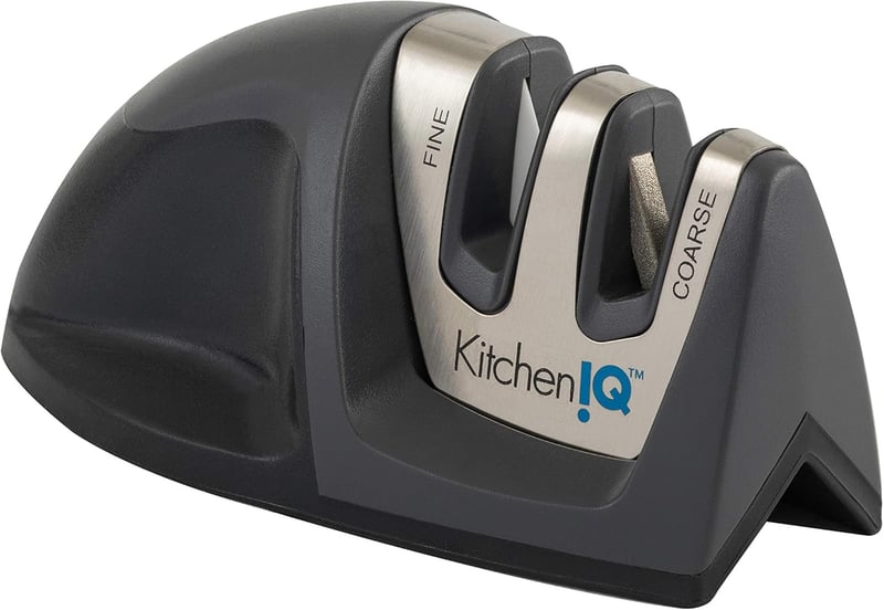 Knife Sharpener - Diamond Deluxe Edge Grip, Coarse & Fine, Non-Slip Base