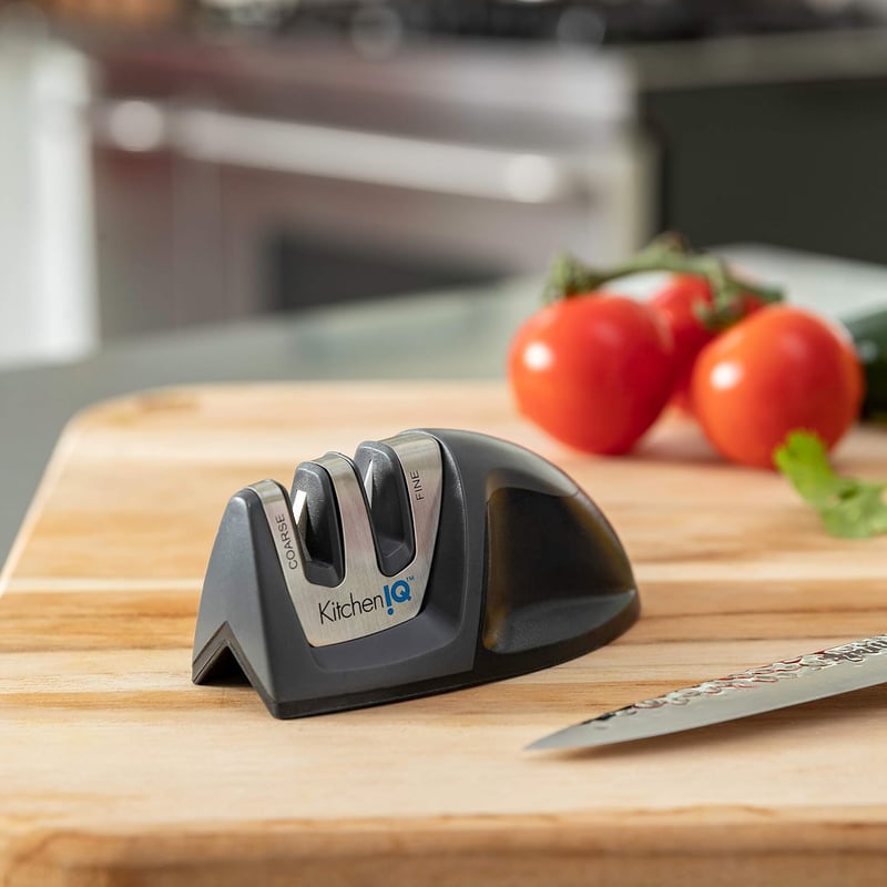 Knife Sharpener - Diamond Deluxe Edge Grip, Coarse & Fine, Non-Slip Base