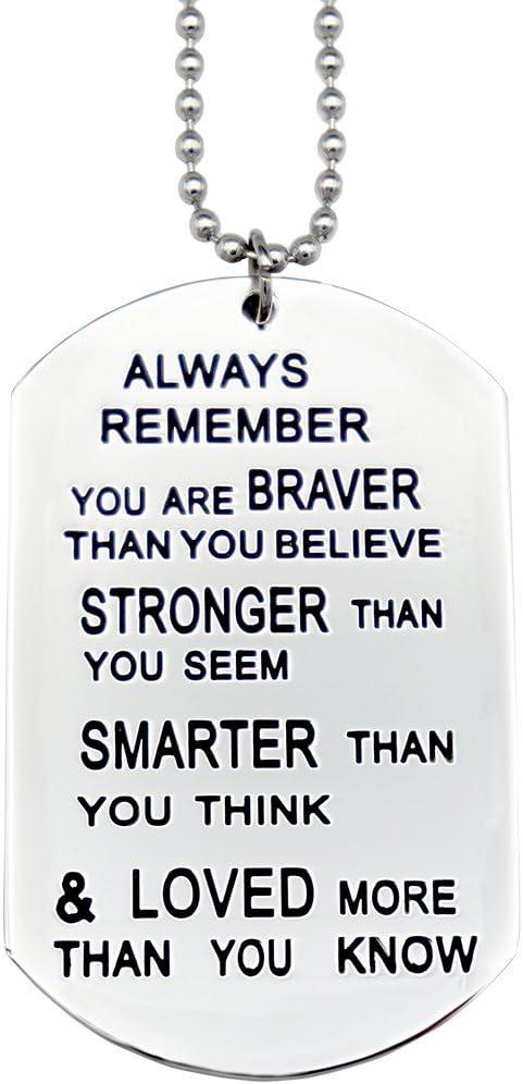 Braver Than You Believe Inspirational Necklace/Keyring