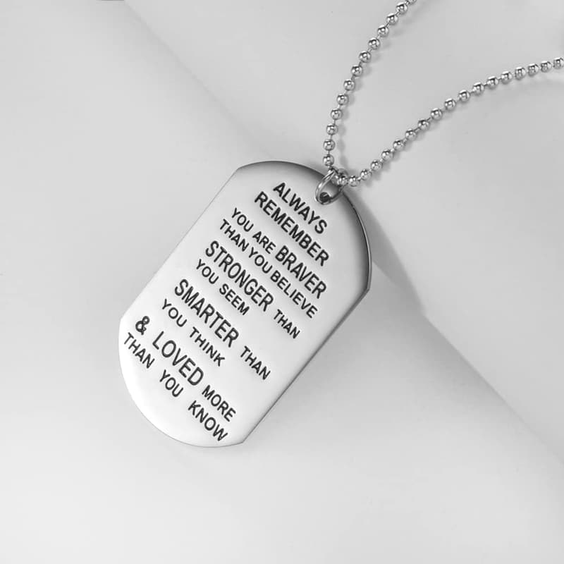 Braver Than You Believe Inspirational Necklace/Keyring