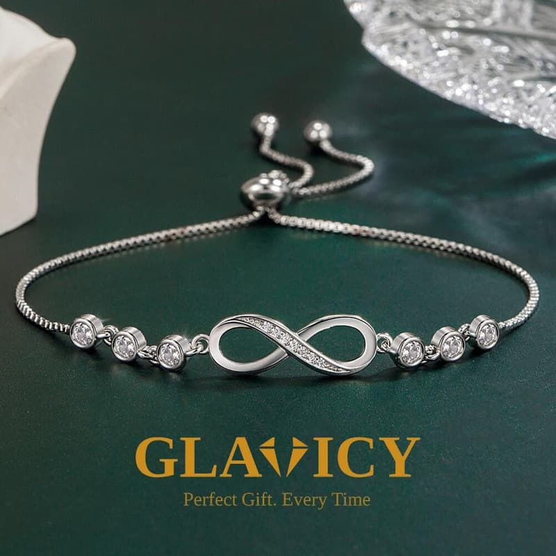 Daughter Infinity Heart Bracelet - Gift from Parents with Card