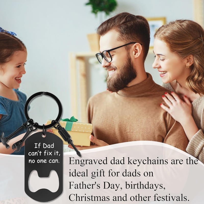 Happy Birthday Keychain for Dad, Grandpa, or Uncle