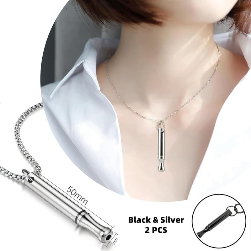 Anxiety Relief Breathing Necklace Set for Smoking Cessation