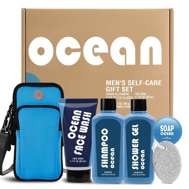 Post-Workout Men's Bath Gift Set, 6 Pieces