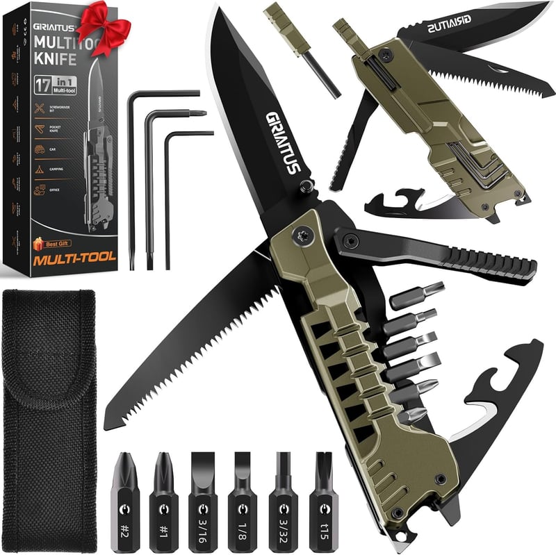 17-in-1 Multitool Pocket Knife for Camping & Outdoor Adventures