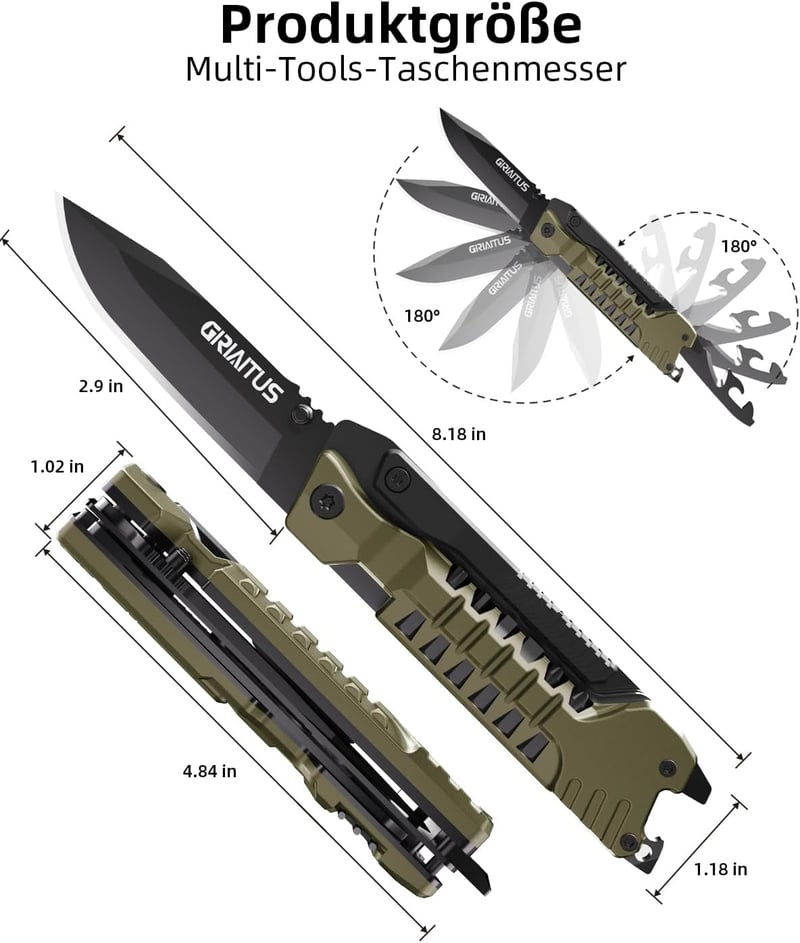 17-in-1 Multitool Pocket Knife for Camping & Outdoor Adventures