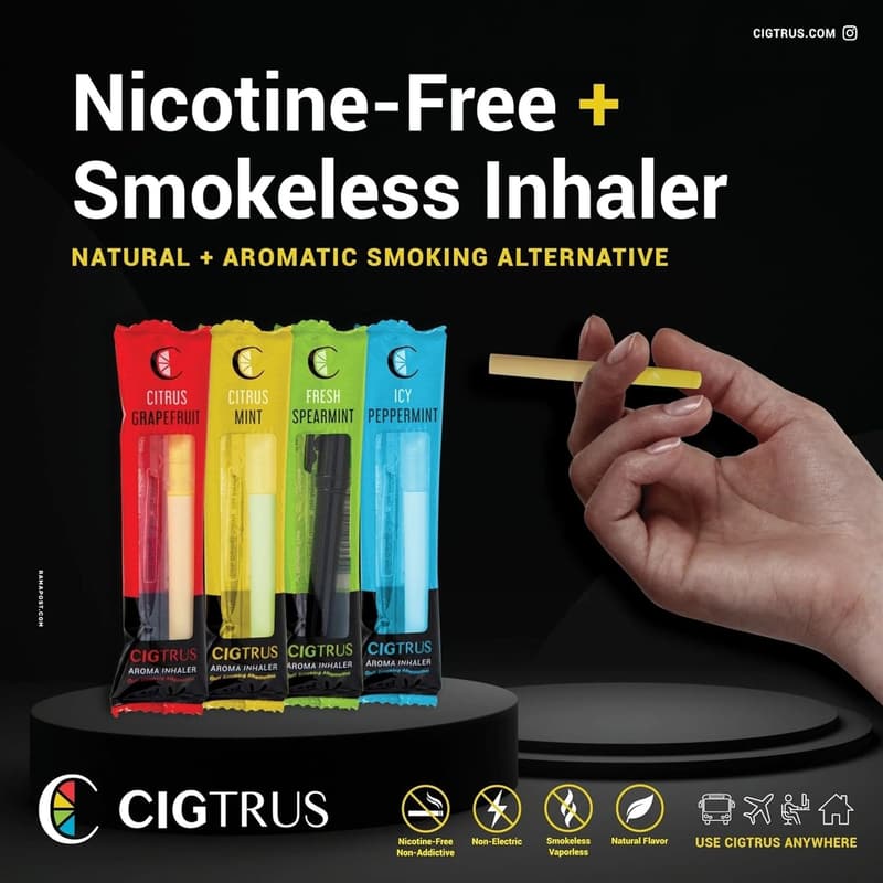 Natural Quit Smoking Inhaler Set - Nicotine-Free Spearmint