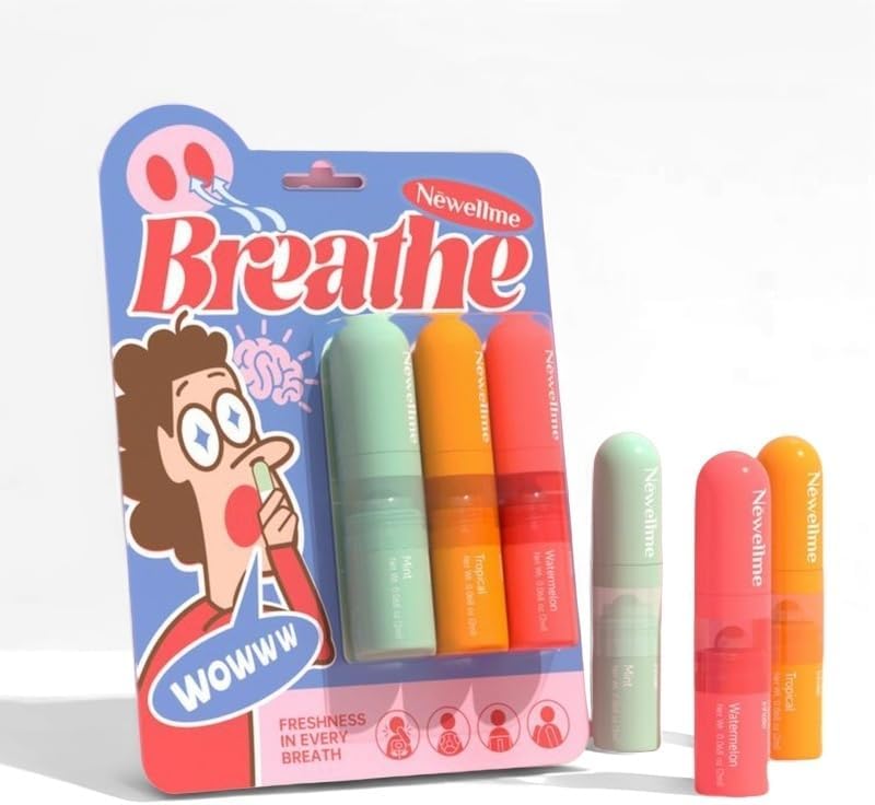 Portable Nasal Inhaler Stick Set - Refreshing Daily Use (3 Pack)