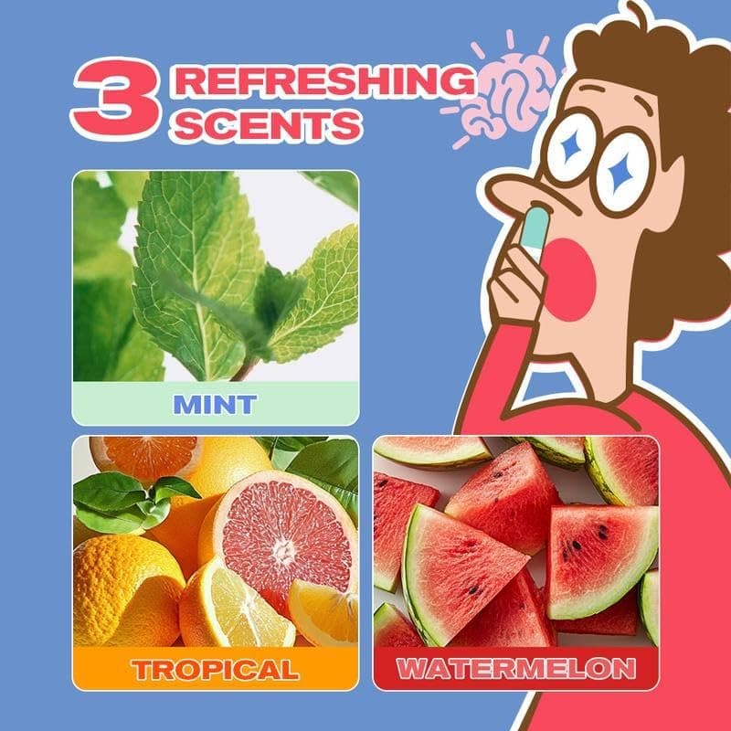 Portable Nasal Inhaler Stick Set - Refreshing Daily Use (3 Pack)