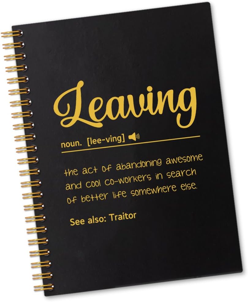 Farewell Spiral Notebook - 160 Blank Pages, Funny Leaving Gift