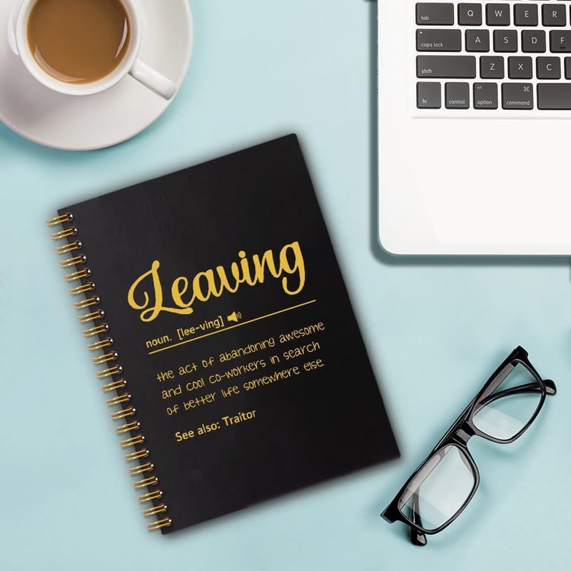 Farewell Spiral Notebook - 160 Blank Pages, Funny Leaving Gift