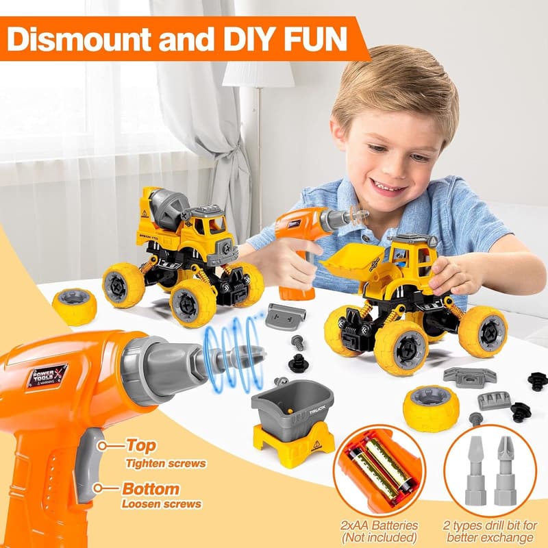 Construction Take-Apart Toys Set for 3-8 Year Olds