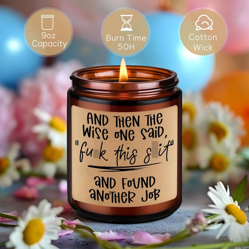 Congratulations Candle Gift - Funny Scented Farewell for Coworkers