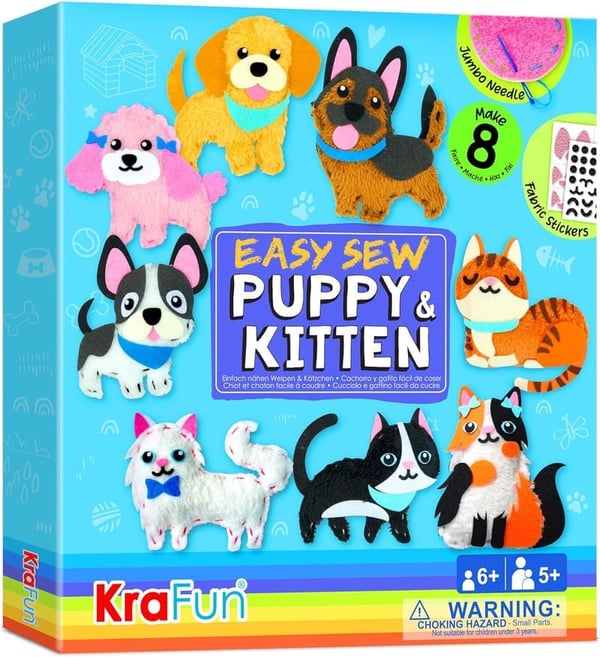 Kids Beginner Sewing Kit – DIY Stuffed Animal Projects