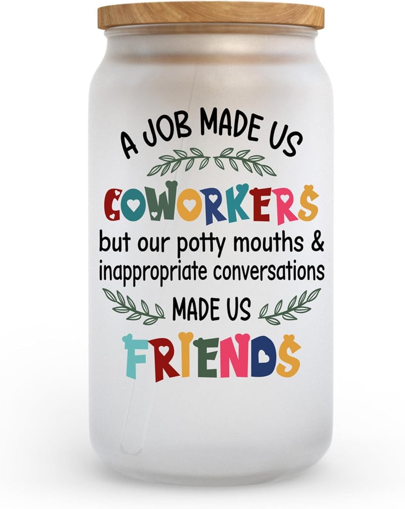 Coworker Leaving Gifts - 16oz Sarcastic Thank You Glass
