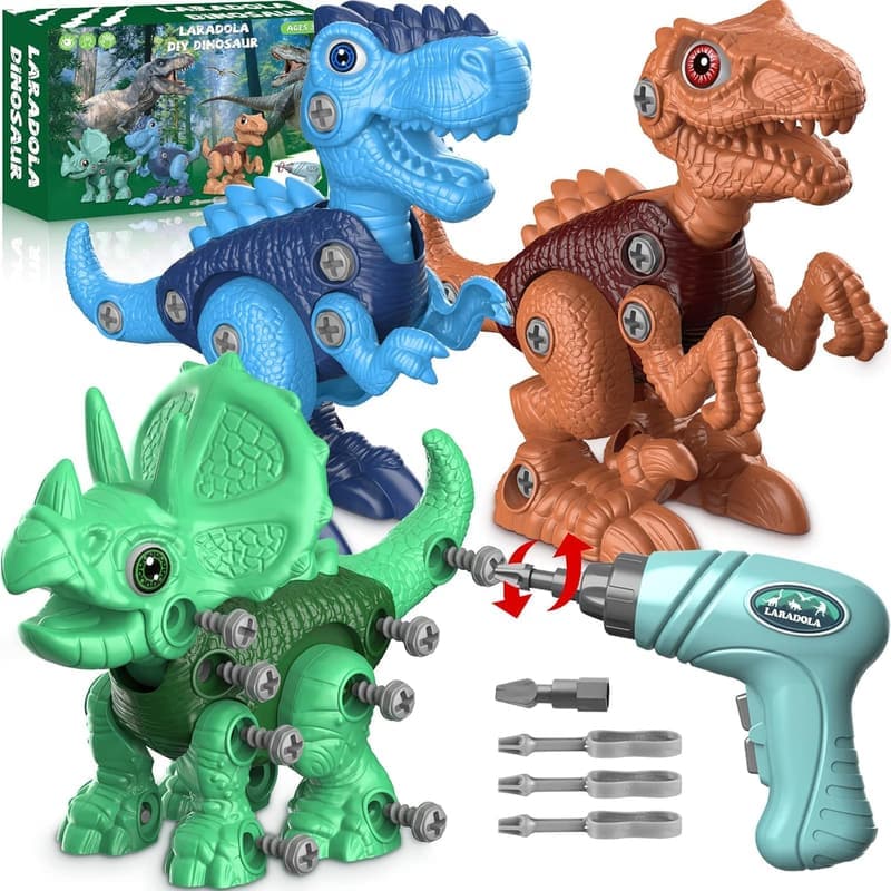 Take Apart Dinosaur Toys for Kids with Electric Drill