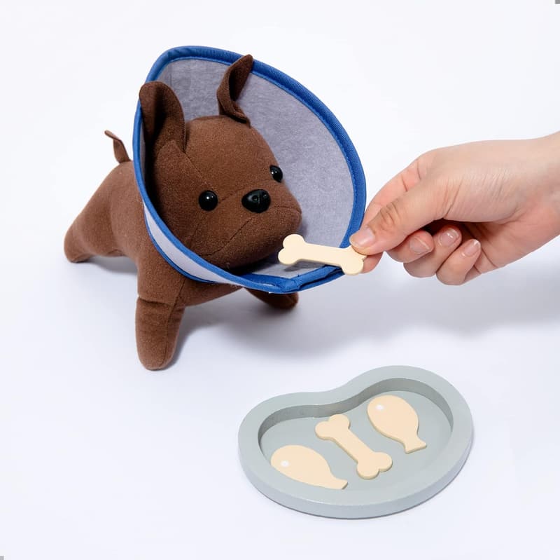 Montessori Doctor Kit - 37-Piece Wooden Pet Care Set for Kids